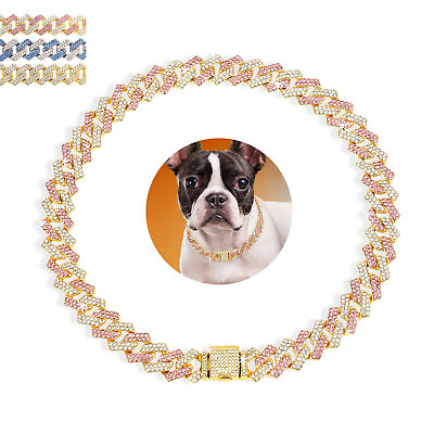 #ad #ad Luxury Dog Collar Chain Metal with Diamond Cat Puppy Necklace for French Bulldog $12.99