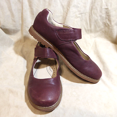 #ad 🩰 Pediped Flex Fit Comfort Mary Janes 8 M 38 Raspberry Red Wine Leather; Nice $27.99