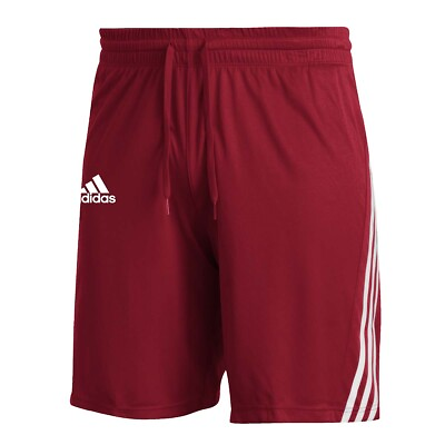 #ad Adidas 3 Stripe Shorts POWER RED WHITE MD $17.97