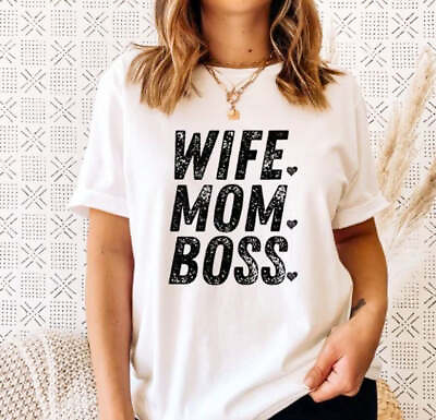 #ad Wife Mom Boss Tee Comfortable Statement Tee Empowering Unisex Fashion Shirt $15.99
