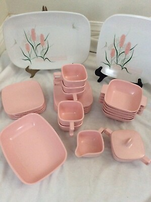 #ad BROOKPARK VINTAGE 1950’S PINK DISHES 29 PCS. 155A $45.00