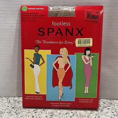 #ad Spanx Footless Body Shaping Pantyhose Extra Tummy Super Control Nude1 Size F $17.00