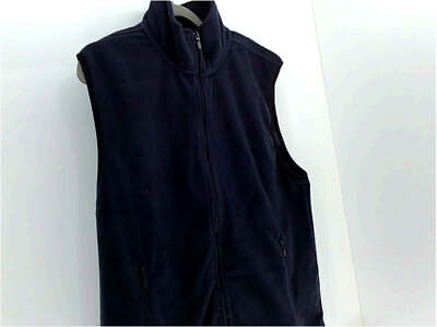 #ad Harriton Mens Fleece Vest Jacket M985 Regular Zipper Fleece XLarge Navy Blue $21.59