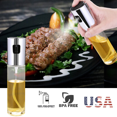 #ad Glass 3.5oz Olive Oil Sprayer Cooking Mister Spray Pump Fine Bottle Kitchen $8.39
