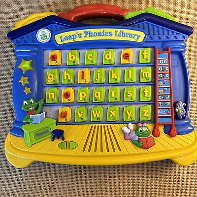 #ad 2003 Leap Frog Leap#x27;s Phonics Library Toy 7 Activities amp; 3 Stars Light Works $27.99