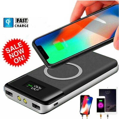 #ad #ad Qi Wireless Power Bank Backup Fast Portable Charger External Battery $14.99