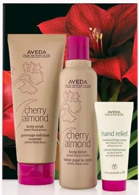 #ad AVEDA Cherry Almond Softening Body Trio Lotion Body scrub Moisturizing Creme NIB $44.10