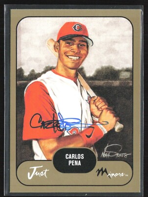 #ad Carlos Pena 2002 Just Minors Prospects Gold Auto 300 #30 $12.50