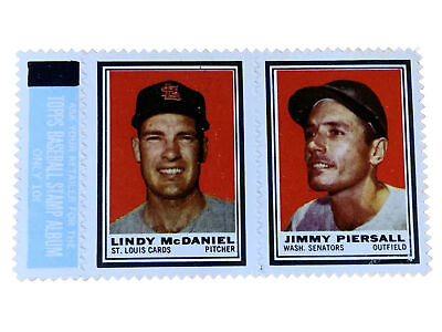 #ad 1962 Topps Baseball Stamps Lindy McDaniel amp; Jimmy Piersall $38.00