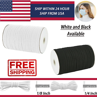 #ad 1 8 Inch1 4 Inch Elastic Band Cord Sewing Trim For DIY Mask Sewing and Craft $11.99