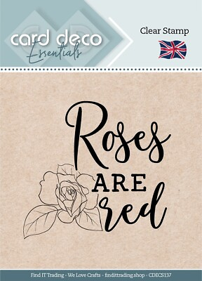 #ad Find It Trading Card Deco Essentials Clear Stamp Roses Are Red $8.79