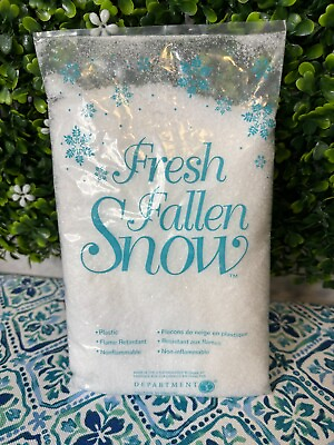 #ad New Department 56 Fresh Fallen Snow Bag 5quot; x 8quot; Plastic Flame Retardant $8.00