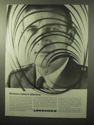 #ad 1964 Lockheed Missiles amp; Space Company Ad Dilemma $19.99