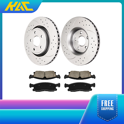 #ad Front Drilled Disc Rotors amp;Brake Pads for BMW 528i 1997 2000 BMW 525i 2001 2003 $115.99
