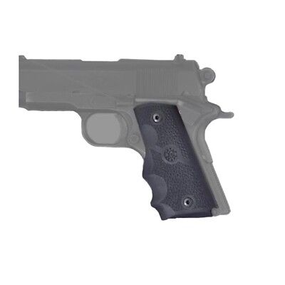 #ad Hogue Rubber Pistol Grip Colt 1911 Officer#x27;s Model w Finger Grooves Black 43000 $33.02