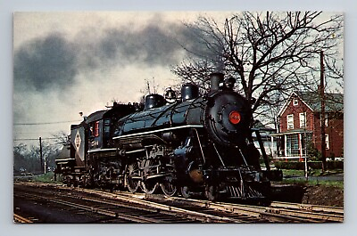 #ad Erie 2544 Class K1 Pacific Steam Engine 1953 View NY Postcard $5.67
