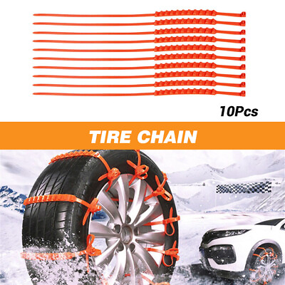 #ad 10PCS Chain Snow Tire Anti Skid Emergency Winter Driving For Car Truck SUV $12.34