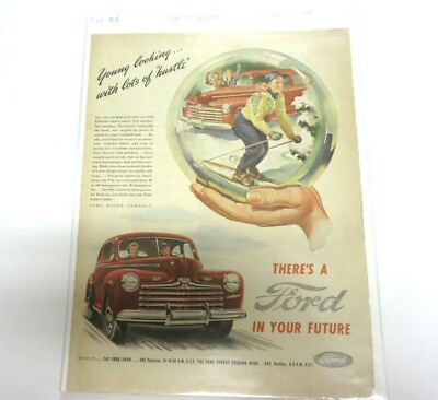 #ad Vintage 1940s Life Magazine Ford Ad February 25 1946 Advertisement Ad $7.96