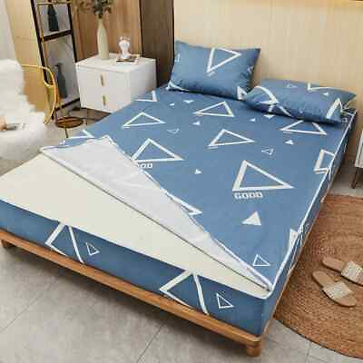 #ad Waterproof Mattress Cover Zipper Removable Bedspreads Breathable Protector Pad $58.45