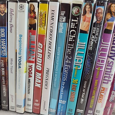 #ad DVDs FITNESS Exercise WORKOUT Cardio YOGA Aerobic CROSSFIT Used New $6.99