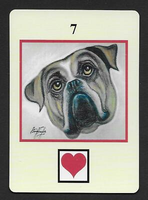 #ad Dog playing card single swap sseven of hearts 1 card $2.24