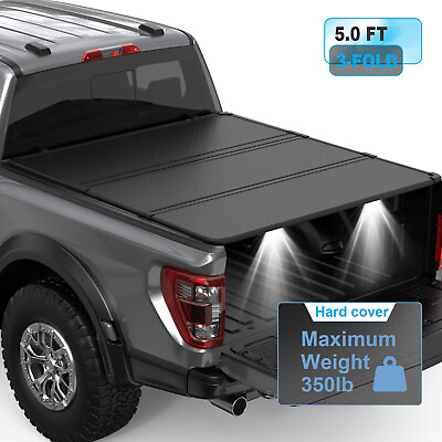 #ad 5ft Hard Bed Tonneau Cover For 2005 2015 Toyota Tacoma Truck Cover W Lamp $329.79