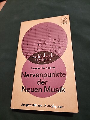 #ad Nervenpunkte der Neuen Musik Theodor W. Adorno Paperback B1 $12.95