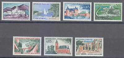 #ad France 1961 MNH Mi 1365 1371 Sc 1007 1013 Tourism. Views. Castles Roman gates** $9.00