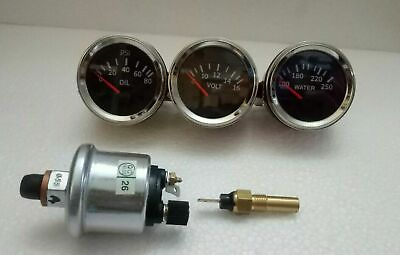 #ad electrical gauges set Volt gauge Temp Gauge Oil pressure gauge with SENDER $27.27