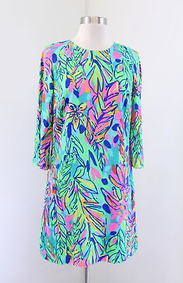 #ad Lilly Pulitzer Carol Shift Dress in Multi Hot Spot Size 0 Colorful Bold Printed $39.99