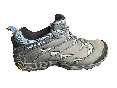 #ad Merrell Chameleon Hiking Shoes Gray Blue Women#x27;s Size 8 J12060 $22.98