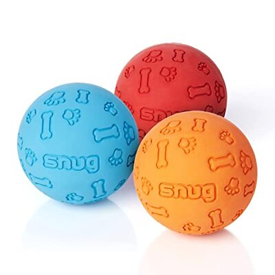 #ad Snug Rubber Dog Balls for Small and Medium Dogs Tennis Ball Size Virtually I $18.65