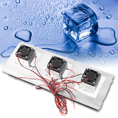 #ad Triple Core Semiconductor Cooling Fan DIY Module For Small Space Pet Cool Down $39.90