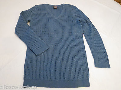 #ad Womens women#x27;s Ann Taylor long sleeve XS blue sweater shirt top EUC pre owned# $11.95