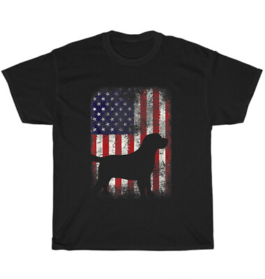 #ad Labrador Retriever American Flag USA Patriotic Dog Pet Puppy Lover T Shirt Gift $17.99