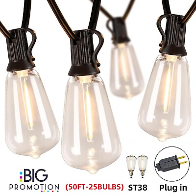 #ad Outdoor String Lights Waterproof ST38 LED Patio Lights Outside Garden Balcony $21.70