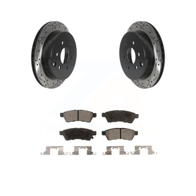 #ad Drilled Slot Brake Rotors Ceramic Pad Kit Rear For Nissan Frontier Xterra Suzuki $110.39