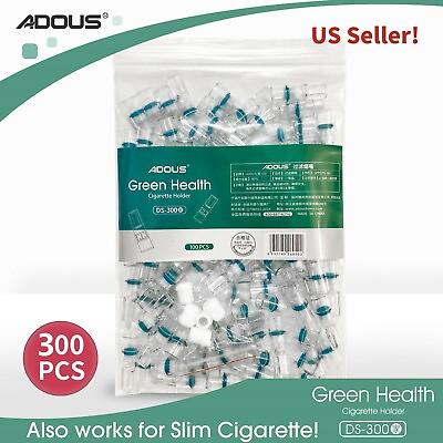 #ad Adous 300 Pcs Tobacco Cigarette Filter Bulk Holder Tar With Slim Convert 3 Pack $12.98