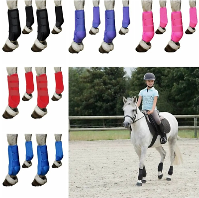 #ad Horse Medicine Brushing Boots Leg Wrap Protection Set of 4 sport boots $45.00