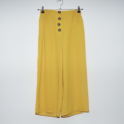 #ad Womens PRIMARK Casual Yellow Trousers Size UK 10 BNWT GBP 5.99