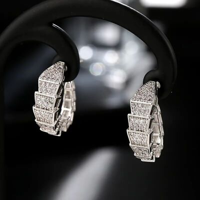 #ad Korean Crystal Hoop Circle Earrings Women Fashion Accessories Jewelry Earring $8.29