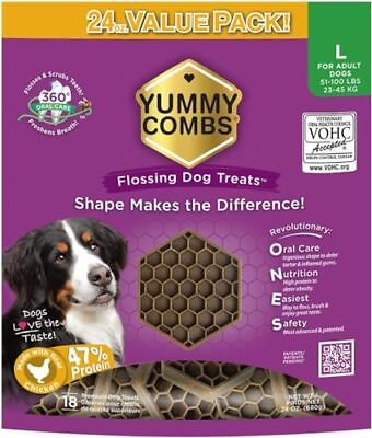 #ad Dental Treats for Dogs Vet VOHC Approved Yummy Dog Treats for Teeth Clean... $66.47