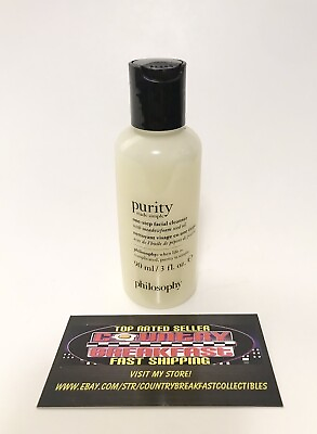#ad Philosophy Purity Made Simple One Step Facial Cleanser 3 fl oz Travel New $9.95