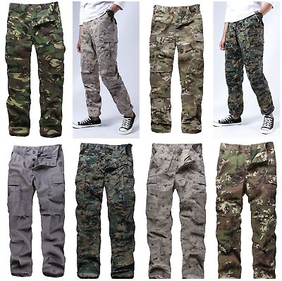 #ad Mens Tactical Military Army Combat BDU Pants Casual Camouflage Cargo Pants $38.99