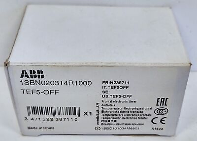 #ad ABB 1SBN020314R1000 TEF5 OFF Delay Off Frontal Electronic Timer $129.23