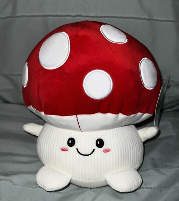 #ad Rare Mushroom Toad Stool Red Soft Small Medium Plushy 10” Smoochy Pals NWT $24.00