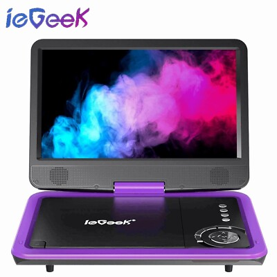 #ad ieGeek 12.5quot; Portable DVD Player with Swivel Screen Region Free Remote Control $59.99