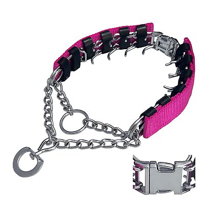 #ad Stainless Steel Dog Adjustable Collar with Quick Release Buckle and Rubber Caps $32.19