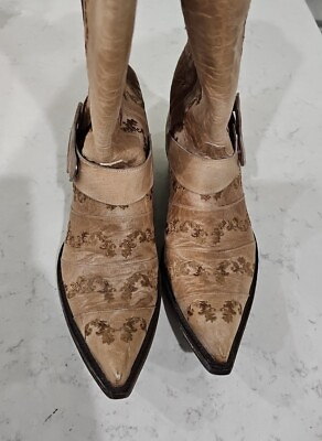 #ad HARD TO FIND OLD GRINGO LEATHER EMBROIDERED Zip Up BOOTS Size 8.5B Excellent $258.99