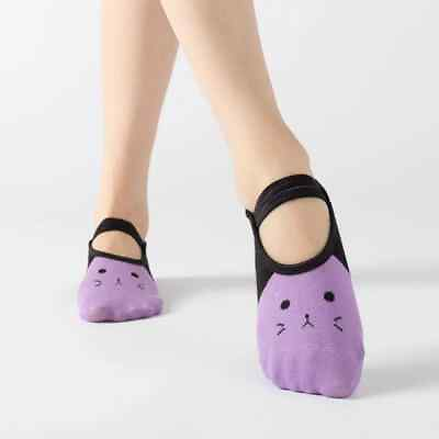 #ad Cute Cat Yoga Socks for Women Grip Non Slip Socks for Ballet Pilates Dance $6.58